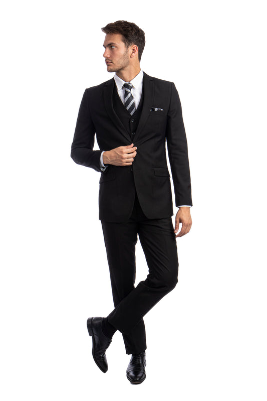 Black Suits 3 PC, Slim Fit