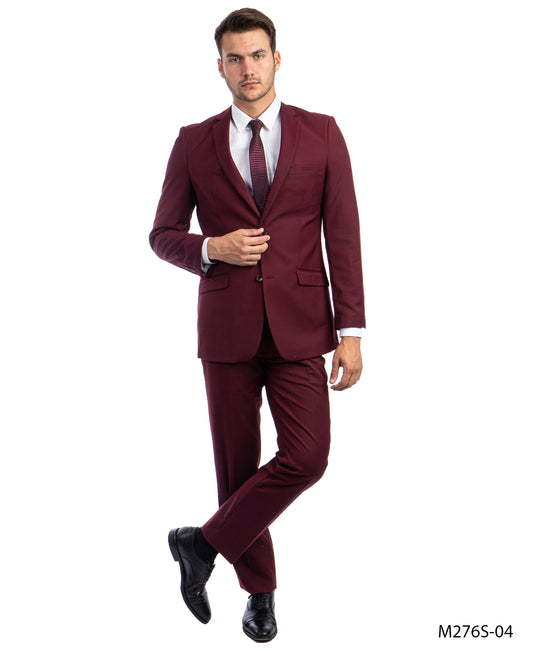 Burgundy Suits 2 PC, Slim Fit