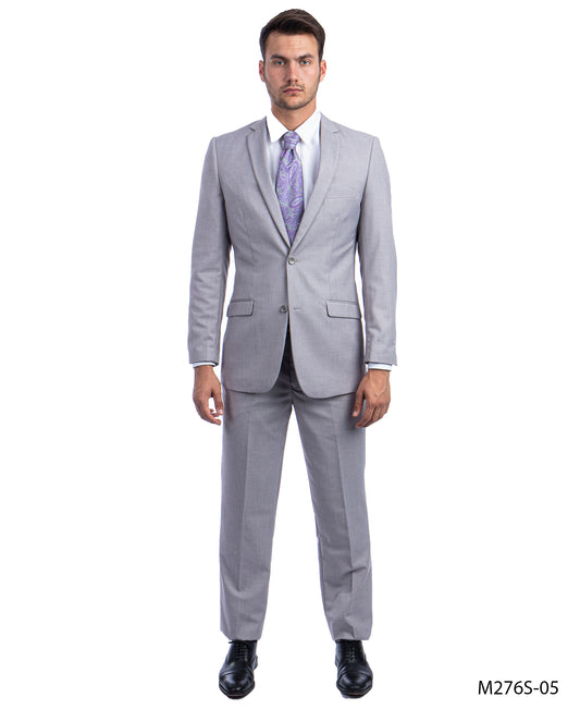 Lt. Gray Suits 2 PC, Slim Fit
